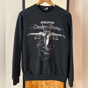 Vintage 90s Operation Desert Storm crewneck sweater sweatshirt Daguin Jet